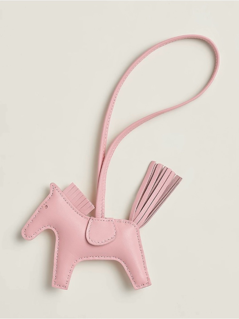 Hermès Rodeo Horse Bag Charm Rose Sakura Pink NEW